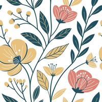 Seamless floral pattern design perfect for enhancing creative project. vector