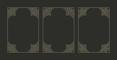 Frame ornamental elements design collection vector