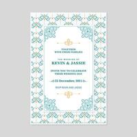 gradient retro wedding invitation template vector