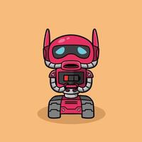 mascot robot lowbat good for sticker, branding, element design, t shirt design, etc vector