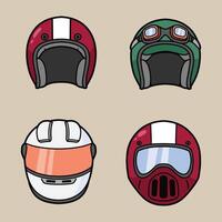 set of helmet motorcycle good for sticker, element design, icon, etc vector