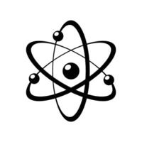 Black and white simple particle of an atom vector