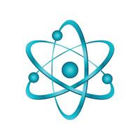 Realistic particle of an atom sign vector