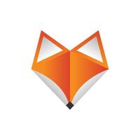 Creative Fox head logo design art vector