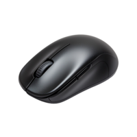 Wireless computer mouse ergonomic design sleek shape on transparent background png