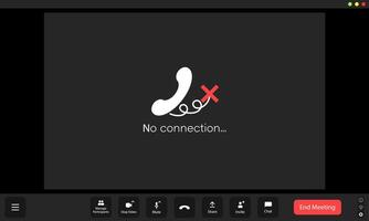 A computer screen with the word no connection on it vector