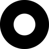 Minimalist Black and White Record Icon Logo. Perfect for Web and Graphic Design Projects vector