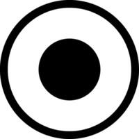 Simple Black and White Record Icon Logo. Ideal for Website Interfaces, Digital Applications, and Adding a Clean, Modern Touch to Creative Design Projects vector
