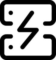 Minimalist Black and White Server Crash Icon. Perfect for Web Design, App Interfaces, and Digital Branding, Representing System Errors, Downtime Alerts, and Network Issues for User-Friendly Platforms vector