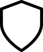 Minimalist Black and White Shield Icon. Perfect for Web Design, App Interfaces and Digital Branding, Representing Security, Privacy and Data Protection for Enhanced User Experience vector