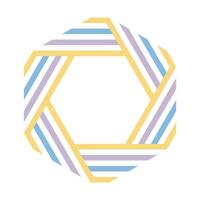 The abstract color hexagonal pattern on white background. vector