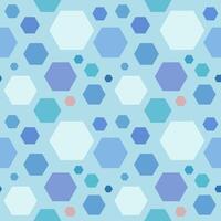 shades of blue hexagonal seamless pattern tessellated vector