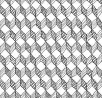 Abstract isometric hand drawn cubs box seamless pattern with shadows vector