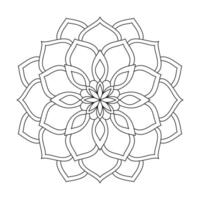 shape geometric patterns and vibrant colors mandala design for coloring book page vector
