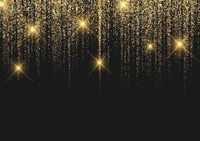 Celebration background with gold glitter sparkling design vector
