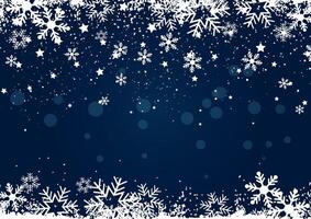 Christmas background with snowflakes and stars design vector