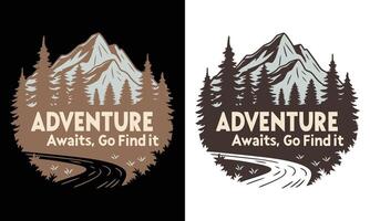 Two different logos for adventure awaits go ahead vector
