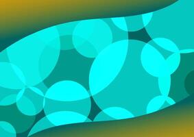 Abstract background with a green circle and wave transparency circle. vector