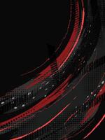 Sport Cover or Poster Design with Red and Gray Brush Strokes and Halftone Effect. Abstract Background Design in Grunge Style vector