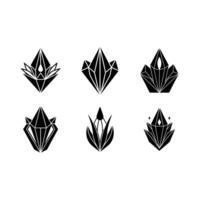 Crystal Snowdrop and Linocut Silhouette Design vector