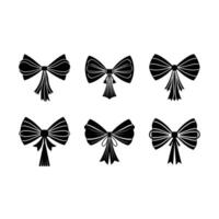 Bow with Tasse and Linocut Silhouette Design vector