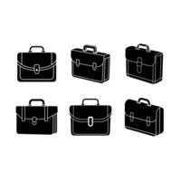 Briefcase Icon - and Linocut Silhouette Design vector