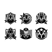 Veterans Day and Linocut Silhouette Design vector