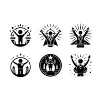 Celebrating the Future Design with and Linocut Silhouette vector
