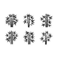 Bamboo - and Linocut Silhouette Design vector