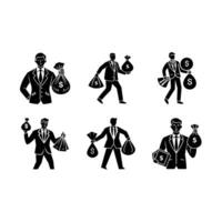 Side Hustles for Extra Income , and Linocut Silhouette Design vector