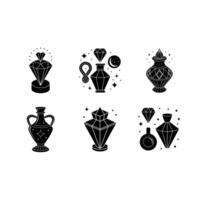 and Linocut Silhouette Design vector