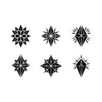 Frozen Sparkle and Linocut Silhouette Design vector