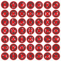 Prohibitory signs. Useful and necessary red prohibited signs. vector