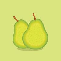 Pears with background and shadow vector