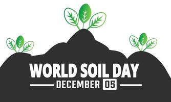 World Soil Day WSD Illustration, greeting card, poster, banner, the importance of healthy soil, sustainable management of soil resources vector