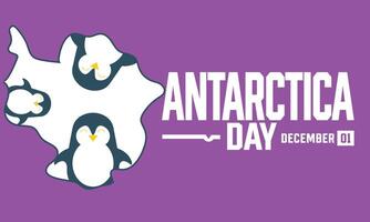 Antarctica day observe every year in December vector