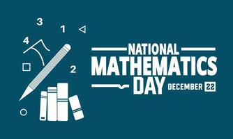 National Mathematics Day on December business brochure flyer banner design horizontal template , cover presentation abstract, modern vector