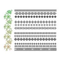 A set of decorative borders and patterns vector