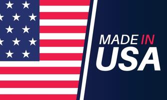 Made in USA web banner with American star and stripes background vector
