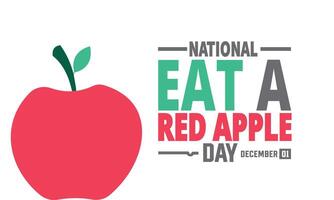 Eat a Red Apple Day design template good for celebration usage. Eat a Red Apple Day design. continuous line drawing eps 10. vector