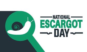 Happy National Escargot Day, Calendar of May Retro Text Effect, design vector