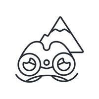Binoculars icon. .Editable stroke.linear style sign for use web design,logo.Symbol illustration. vector
