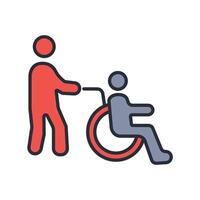 Wheelchair icon. .Editable stroke.linear style sign for use web design,logo.Symbol illustration. vector
