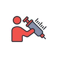 Vaccine icon. .Editable stroke.linear style sign for use web design,logo.Symbol illustration. vector