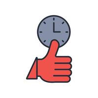 Punctuality icon. .Editable stroke.linear style sign for use web design,logo.Symbol illustration. vector