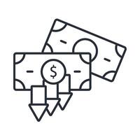 insolvency icon. .Editable stroke.linear style sign for use web design,logo.Symbol illustration. vector