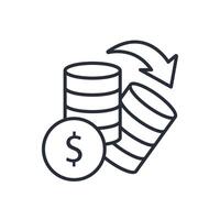 depreciation icon. .Editable stroke.linear style sign for use web design,logo.Symbol illustration. vector