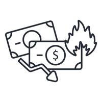 Inflation icon. .Editable stroke.linear style sign for use web design,logo.Symbol illustration. vector