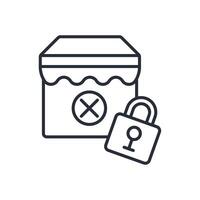 foreclosure icon. .Editable stroke.linear style sign for use web design,logo.Symbol illustration. vector