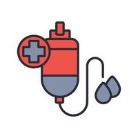 Transfusion icon. .Editable stroke.linear style sign for use web design,logo.Symbol illustration. vector